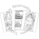 Para Colorir: As 7 Maravilhas do Mundo - Edição com 23 Desenhos