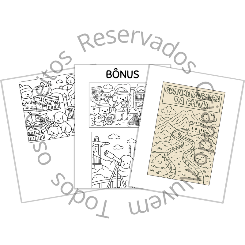 Para Colorir: As 7 Maravilhas do Mundo - Edição com 23 Desenhos