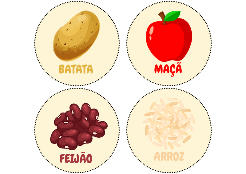 Combo com 2 materiais: Hoje tem na merenda + Semáforo das comidas