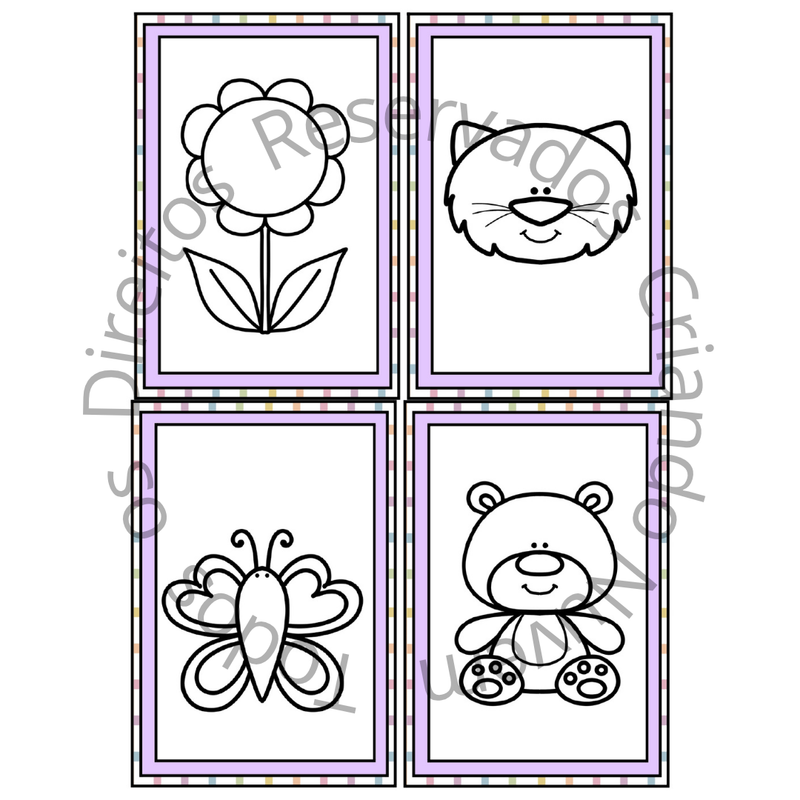 14 Cards de Simetria e  14 Cards de Pintura