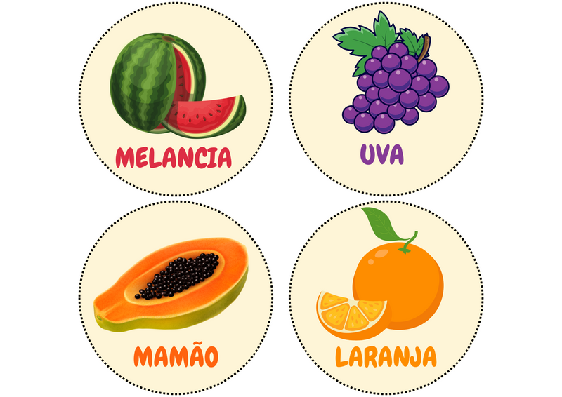 Combo com 2 materiais: Hoje tem na merenda + Semáforo das comidas