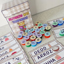 Alfabeto nas tampinhas! Atividade super divertida, dinâmica, interativa e sensorial! 26 letras e 21 cards