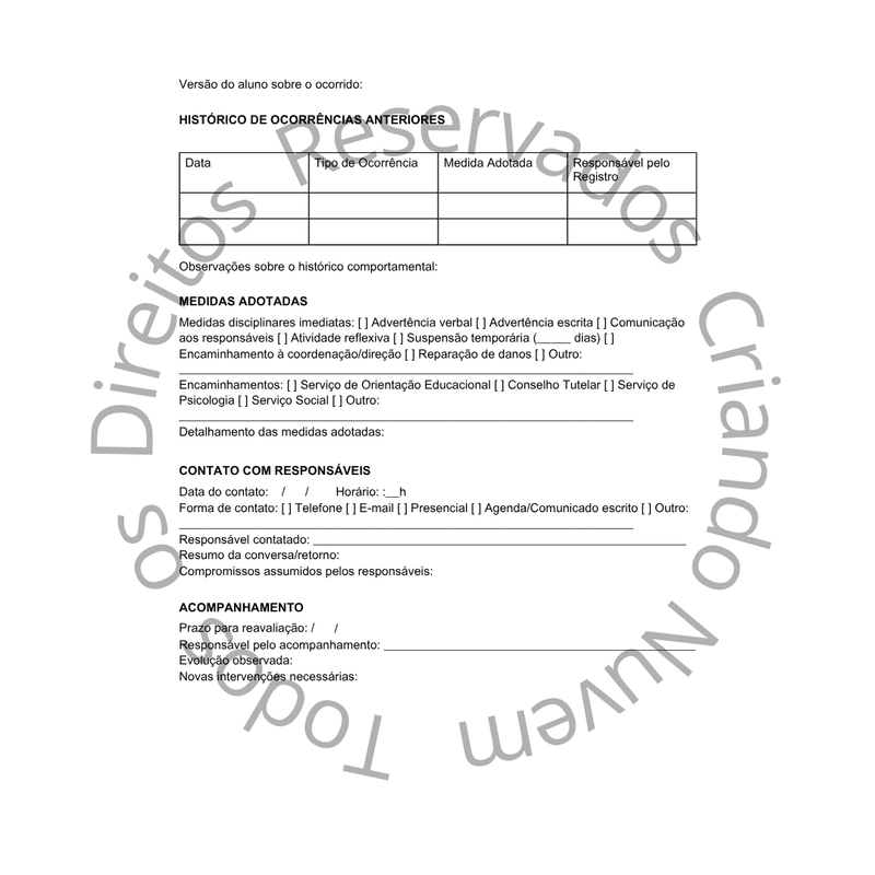 3 Modelos de documentos/relatórios essenciais