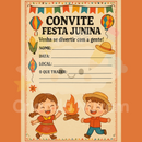 Convites - Festa Junina - Versão Jornais