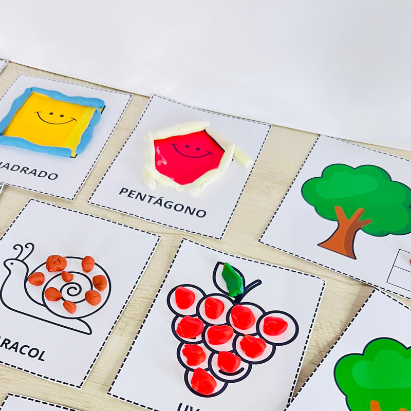 Prancha Sensorial de Massinha -  33 cards