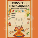 Convites - Festa Junina - Versão Jornais