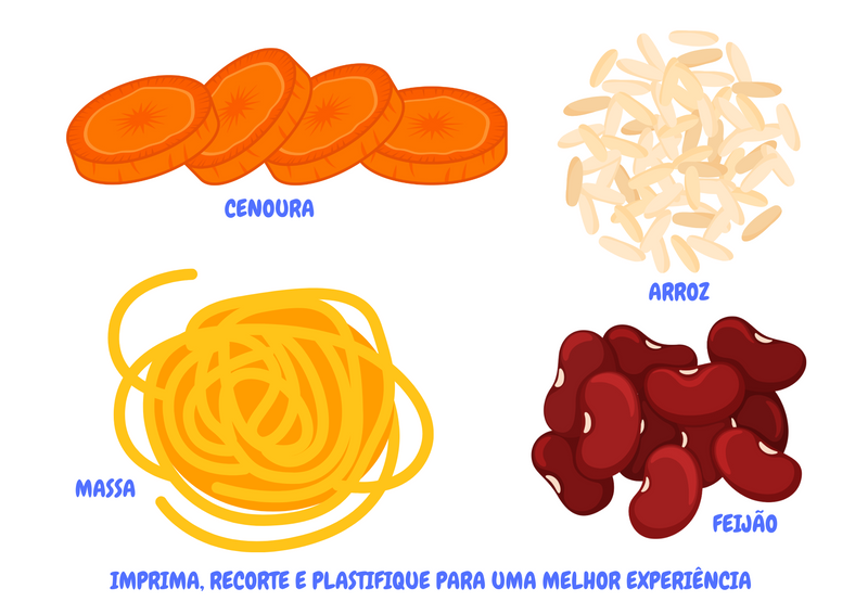 Combo com 2 materiais: Hoje tem na merenda + Semáforo das comidas