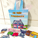 COMBO: 6 Sacolas teatrais : Branca de Neve, Chapeuzinho Vermelho, Três Porquinhos, adição, literária e Som dos Animais