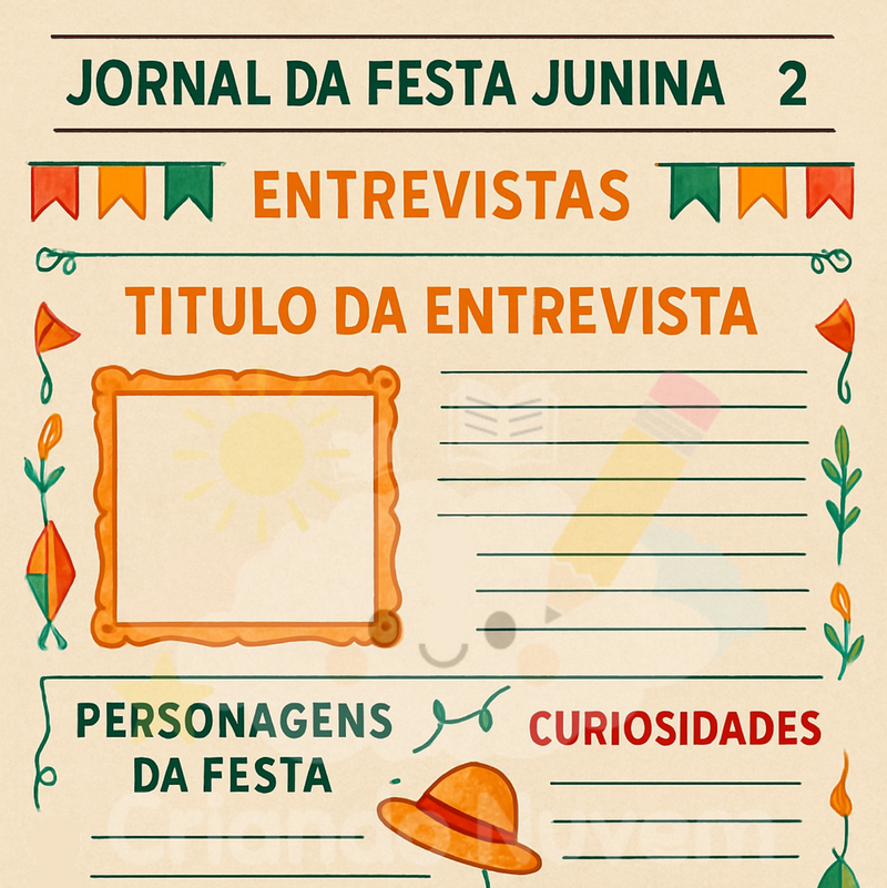 Jornal da Festa Junina - incentivo a produção textual