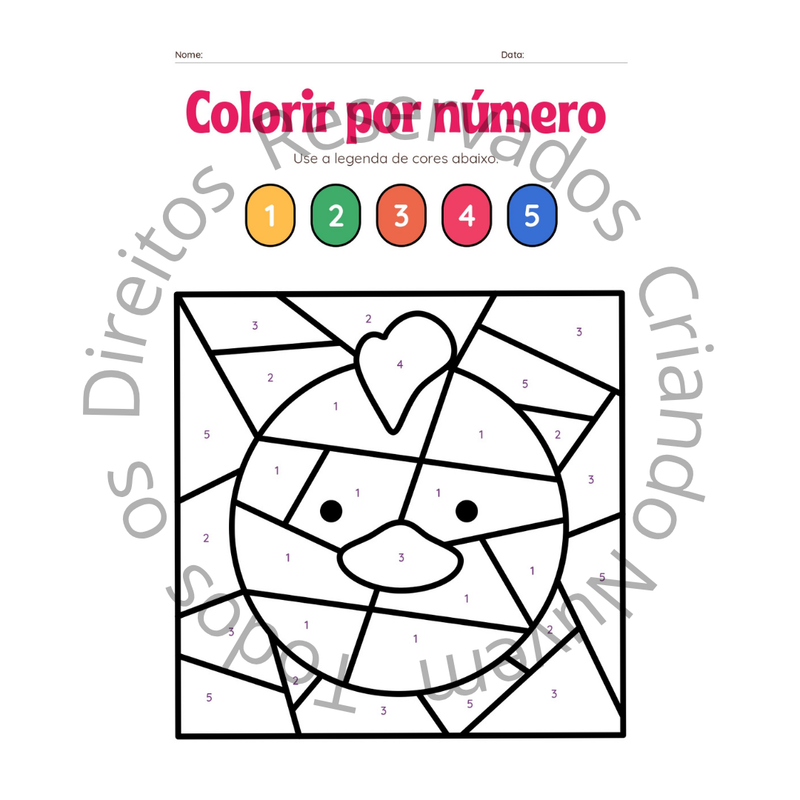 Colorir com números - desenvolvendo habilidades essenciais!
