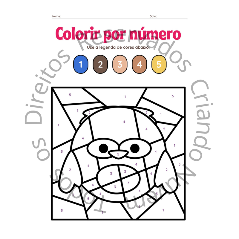 Colorir com números - desenvolvendo habilidades essenciais!