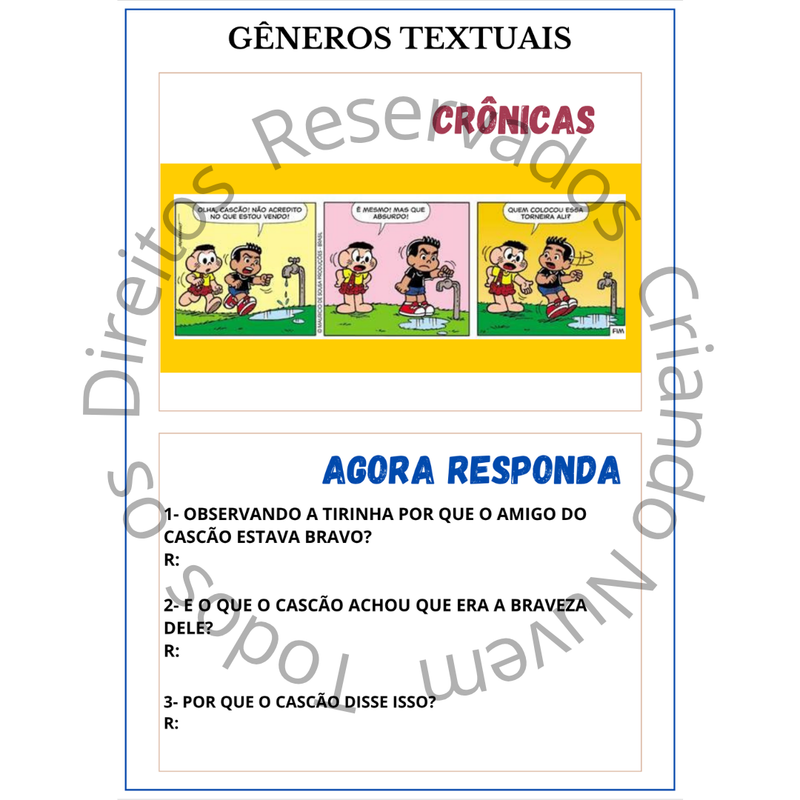 Gêneros Textuais – Compreensão, Prática e Interação em um Só Material - 19 tipos de gêneros - 60 páginas de conteúdo!