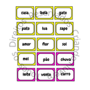 Dado da Leitura - 60 palavras - Disponível em letra bastão maiúscula ou minúscula.