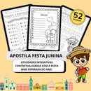 Apostila - Atividades Juninas (Alfabetização, Matemática, Simetria e Contando até 20) - 52 páginas