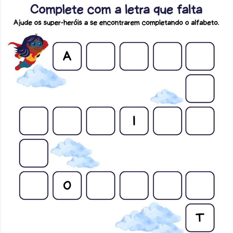 Complete com a Letra que Falta - Super-Heróis