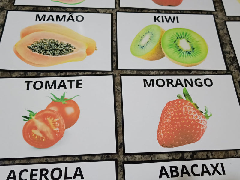 Caixa das Frutas – Jogo educativo com cartões ilustrados