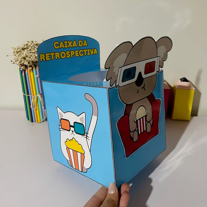 Caixa da Retrospectiva Escolar – Encerramento Mágico do Ano!