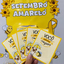 Painel, caixa e cartão porta-bis do Setembro Amarelo – um material pedagógico que une sensibilidade e aprendizado!