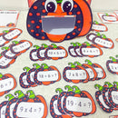 Caixa das 4 operações matemáticas - versão abóbora - 40 cards