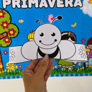 Painel Encantado da Primavera + atividade prática + coroas temáticas! Transforme sua sala em um ambiente cheio de cor, alegria e vida