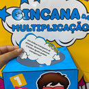 Gincana da Multiplicação - painel com caixinha e 20 fichas com probleminhas de multiplicação!