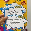Gincana da Multiplicação - painel com caixinha e 20 fichas com probleminhas de multiplicação!