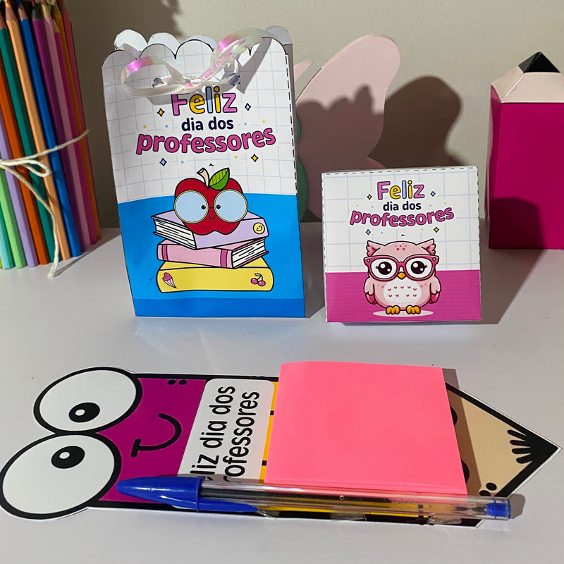 Kit Dia dos Professores - Surpreenda e emocione os educadores com este kit criativo, carinhoso e cheio de significado!