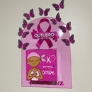 Caixa Outubro Rosa + cards para balas e lembrancinhas + mini cartaz