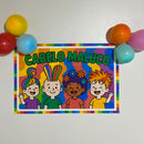 Painel Colorido + convites temáticos – Dia do Cabelo Maluco!!