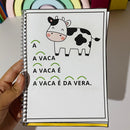 Caderno de Leitura – Primeiros Passos para Ler com Encanto! 26 frases curtas.