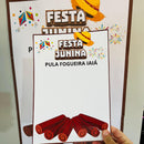 Painel Interativo - Fogueira de Festa Junina com 3 Tamanhos