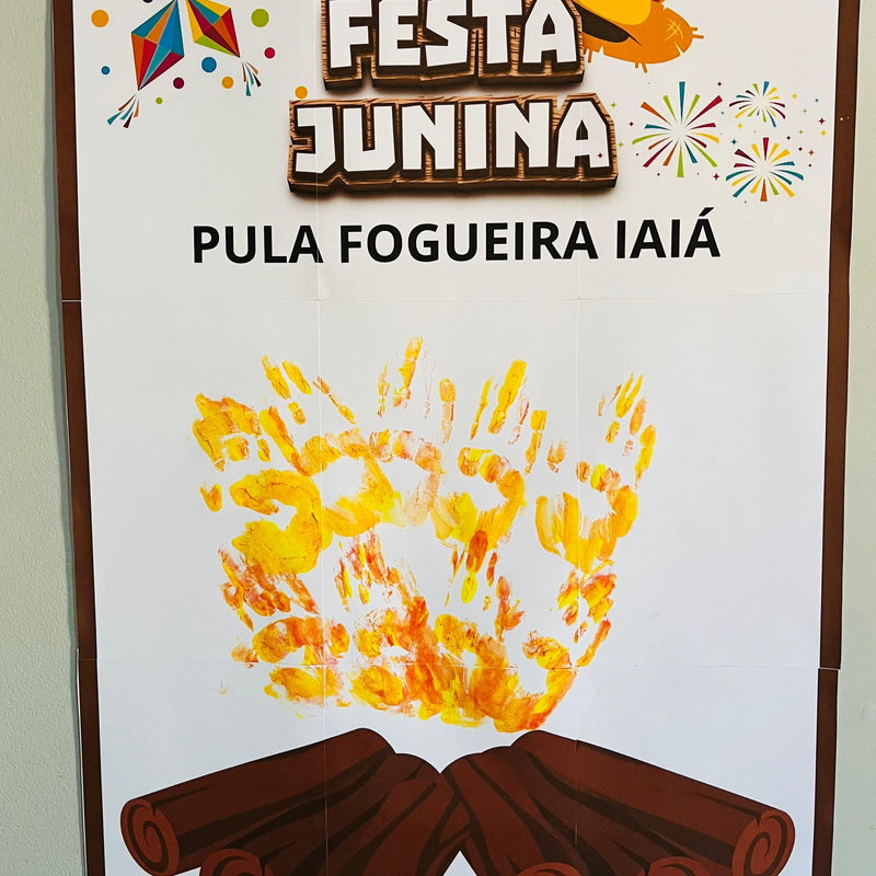 Painel Interativo - Fogueira de Festa Junina com 3 Tamanhos