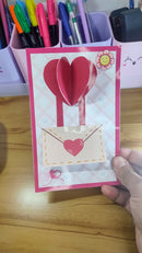 Cartão “Te Amo” com Coração 3D – Lembrancinha Afetiva