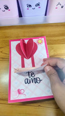 Cartão “Te Amo” com Coração 3D – Lembrancinha Afetiva