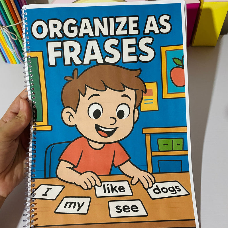 Atividade “Organize as Frases” - 10 págs com 6 frases cada - Transforme o aprendizado da leitura, escrita e raciocínio lógico em um desafio divertido!