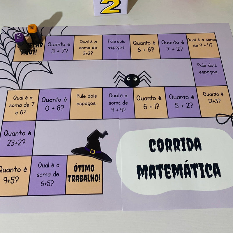 🎃 Corrida Matemática – Tema Halloween 👻