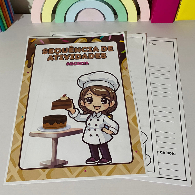Painel Ampliado + Atividades – Receita de Bolo de Chocolate