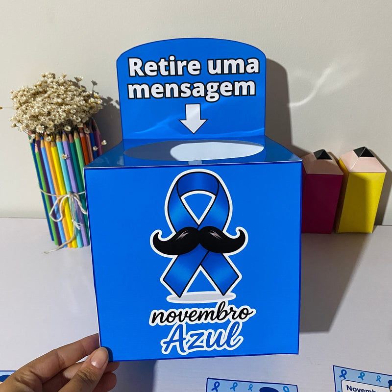 Caixa Novembro Azul – Conscientização com Significado 💙