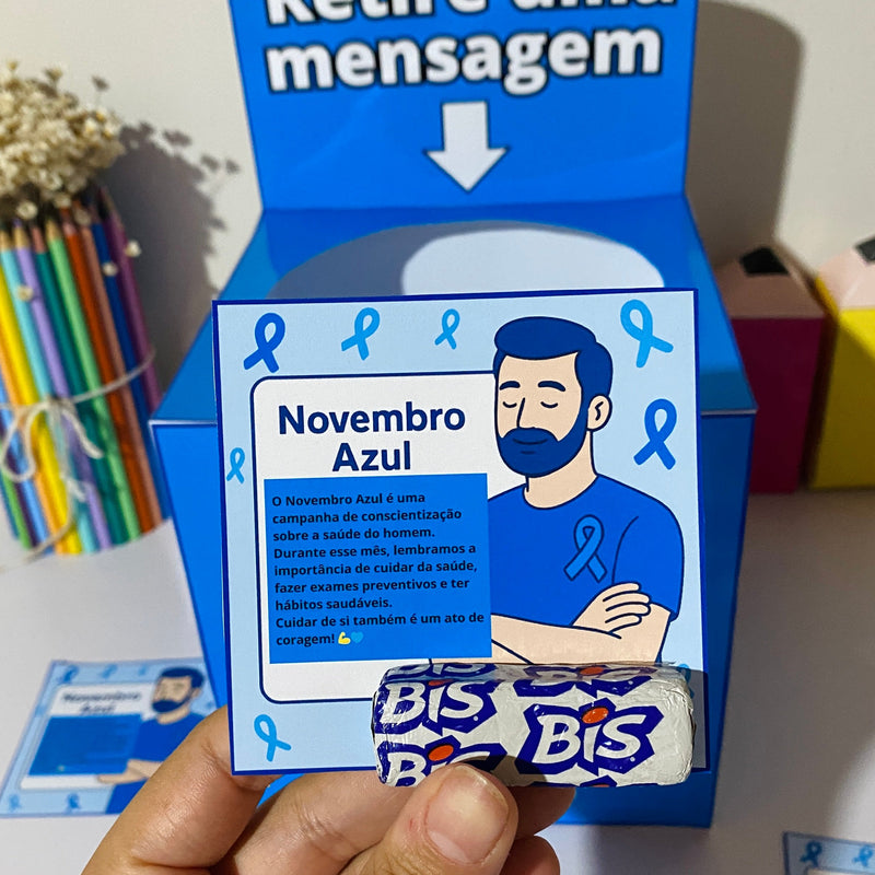 Caixa Novembro Azul – Conscientização com Significado 💙