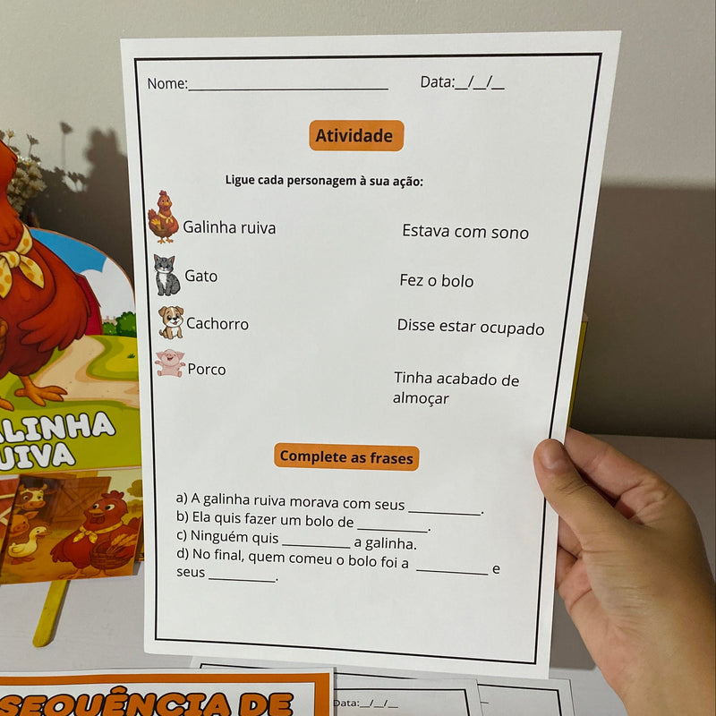 Luva - A Galinha Ruiva – História, Valores e Diversão em um Só Material!