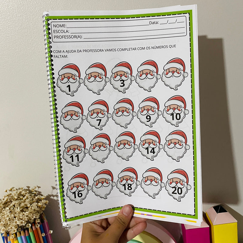Apostila de Matemática – Tema Natal - 30 págs.  - Educação Infantil🎅🎄
