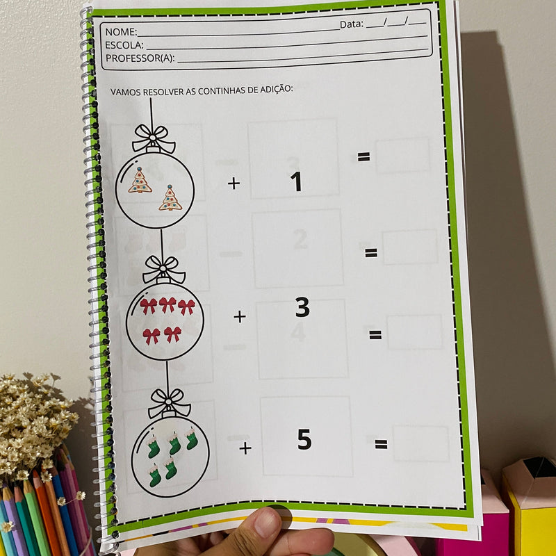 Apostila de Matemática – Tema Natal - 30 págs.  - Educação Infantil🎅🎄