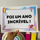 16 Plaquinhas de Apresentação – Encerramento Escolar