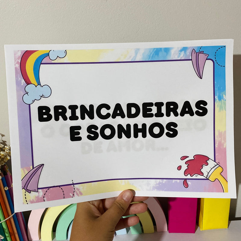 16 Plaquinhas de Apresentação – Encerramento Escolar