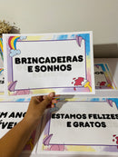 16 Plaquinhas de Apresentação – Encerramento Escolar