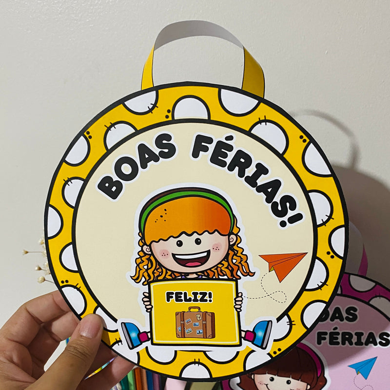 Bolsinhas Boas Férias! – Lembrancinha de Encerramento - 6 modelinhos