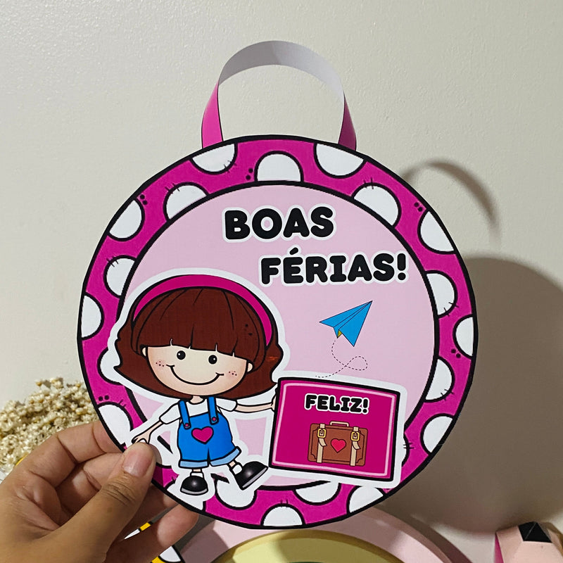 Bolsinhas Boas Férias! – Lembrancinha de Encerramento - 6 modelinhos