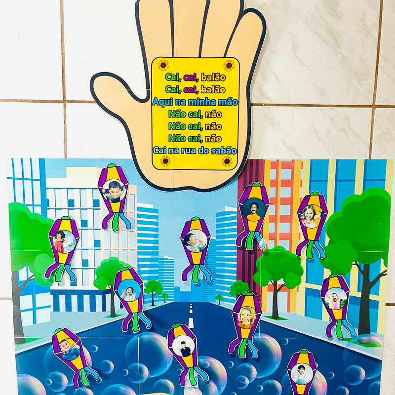Painel de Festa Junina - Cai Cai Balão - Com Link para Edição no Canva