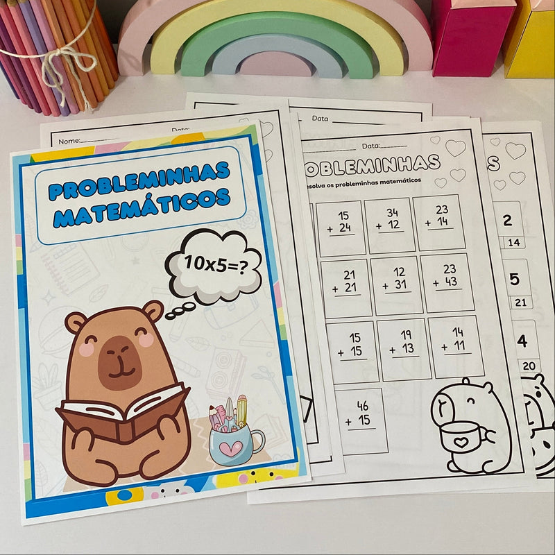 Probleminhas Matemáticos das Capivaras - 14 págs - Fundamental 1