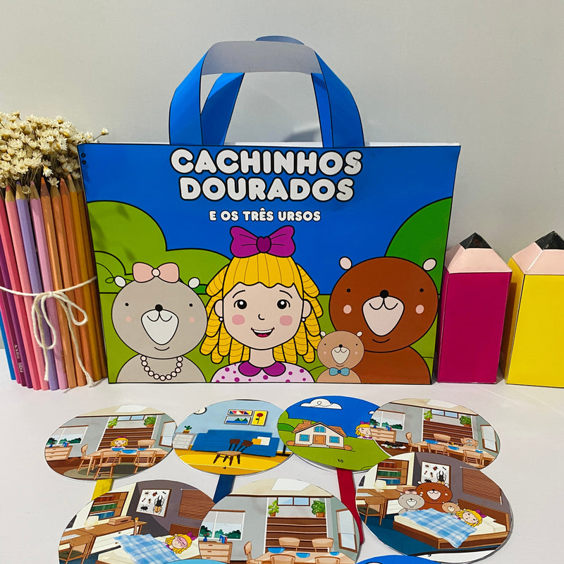 Sacola - Cachinhos Dourados e os Três Ursos - Um clássico infantil em atividade lúdica!